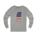 Mississippi American Flag Map Long Sleeve Tee