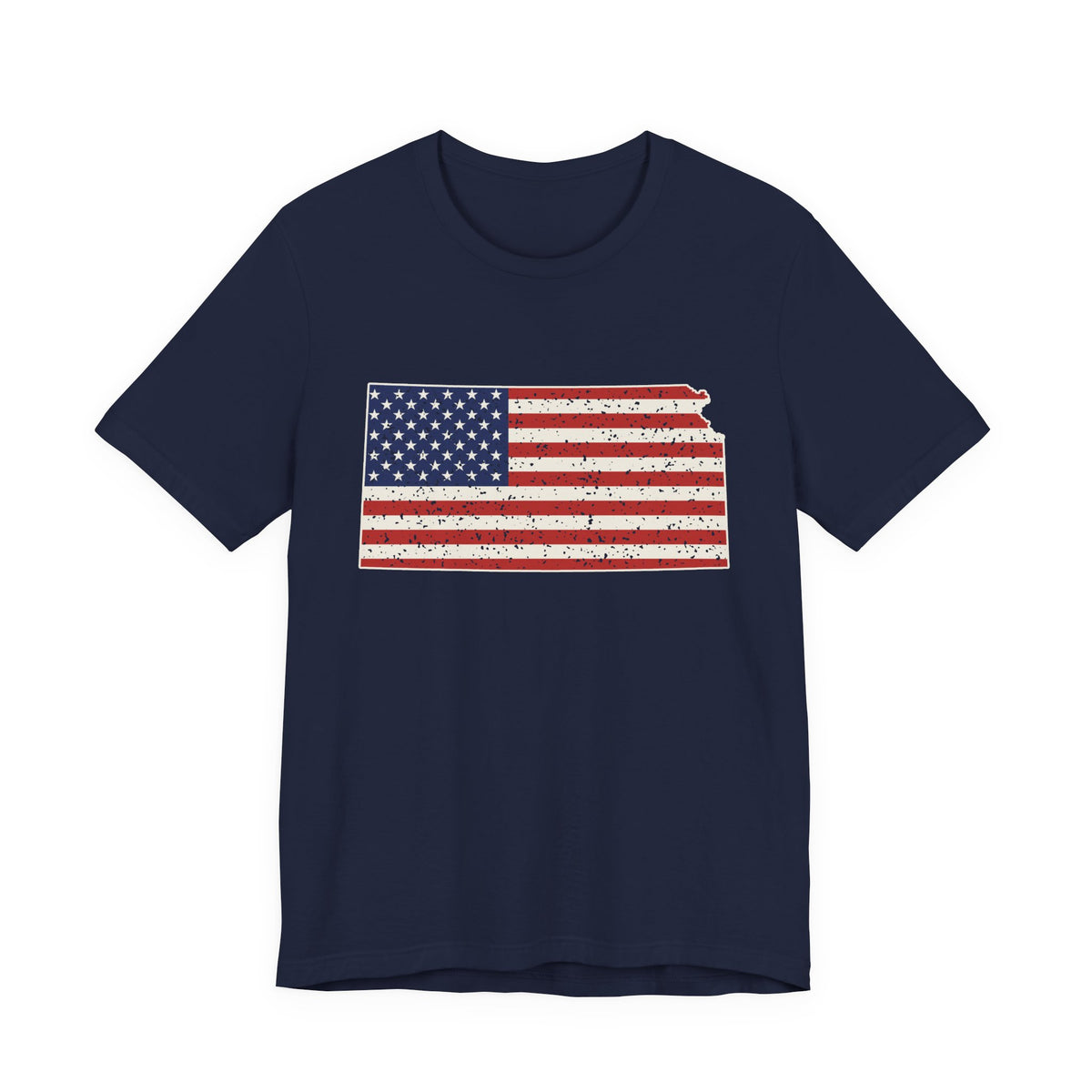 Kansas American Flag Map T-Shirt