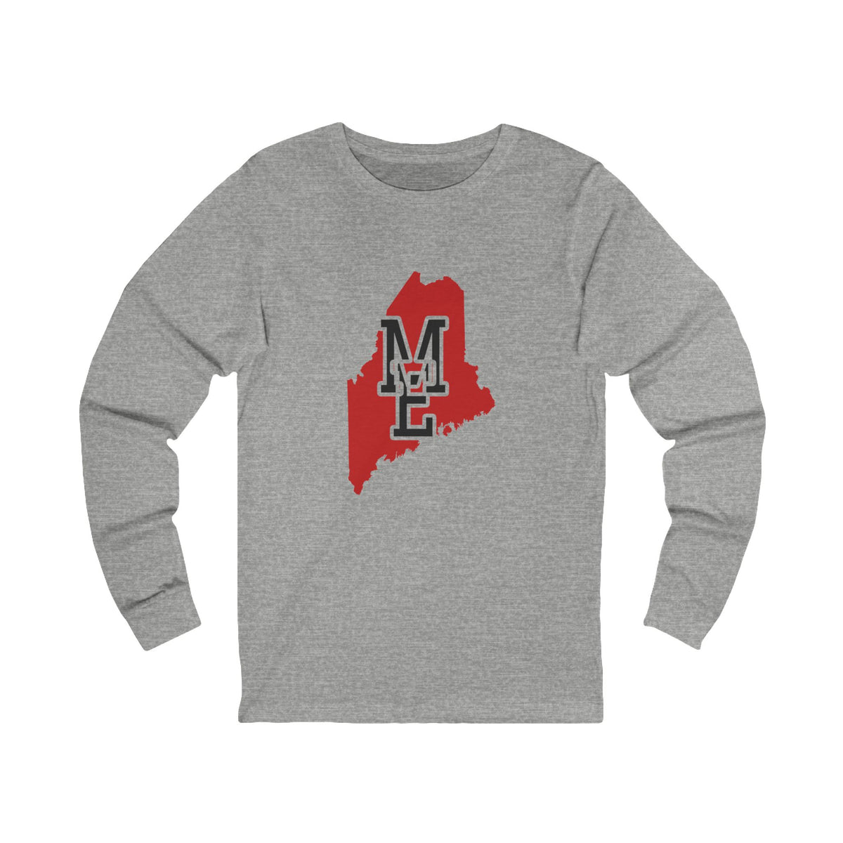 Maine Varsity Monogram Map Long Sleeve Tee