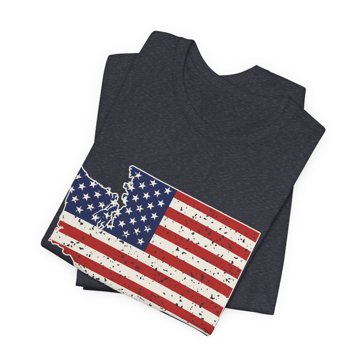 Washington American Flag Map T-Shirt