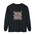 Scotland Thistle Celtic Scroll Paint Splatter Long Sleeve Tee