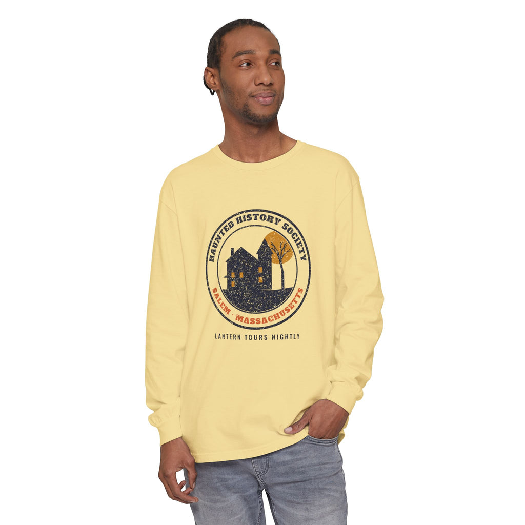 Salem Massachusetts Haunted History Society Seal Long Sleeve Tee