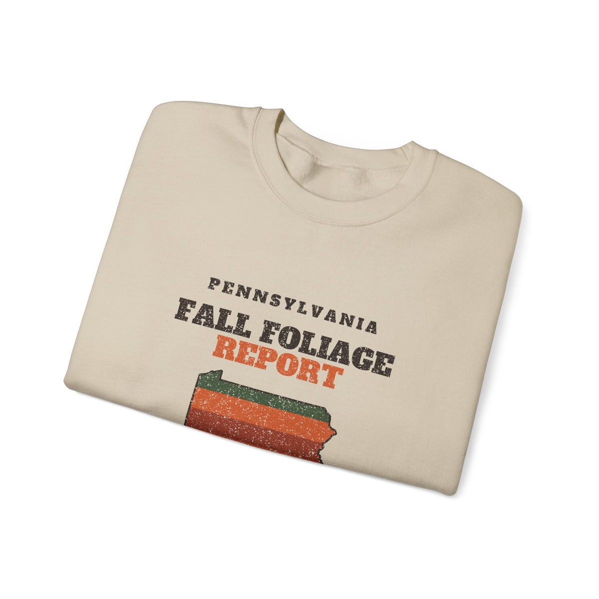 Pennsylvania Fall Foliage Report Map Crewneck Sweatshirt