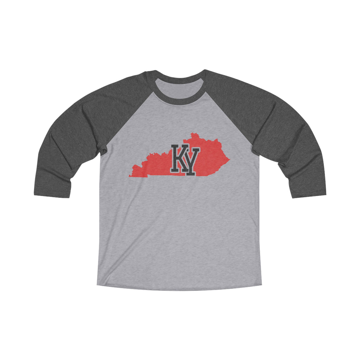 Kentucky Varsity Monogram Map Raglan 3/4 Sleeve Tee