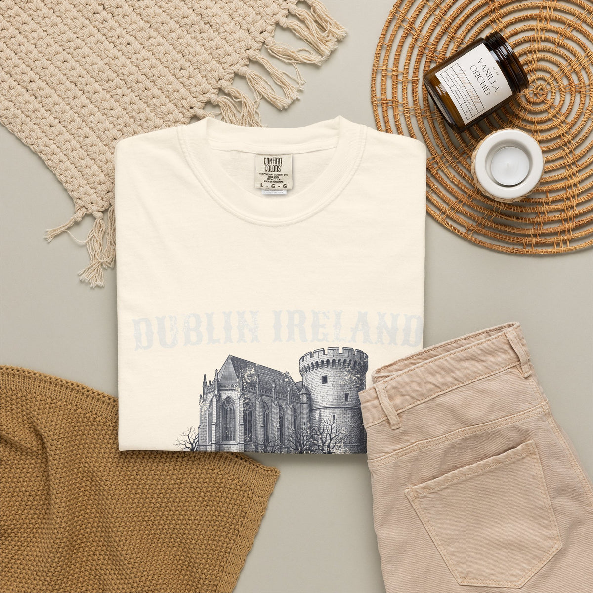 Dublin Ireland Castle Pen and Ink Sketch T-Shirt