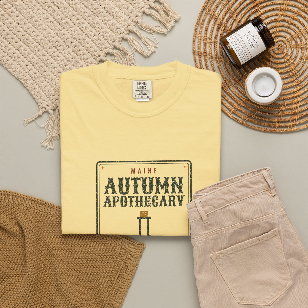 Maine Autumn Apothecary Label T-Shirt