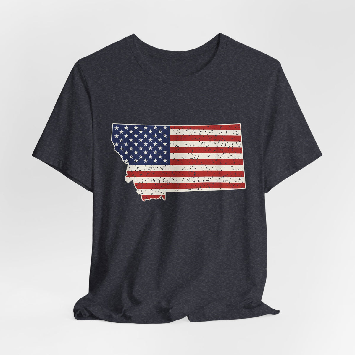Montana American Flag Map T-Shirt