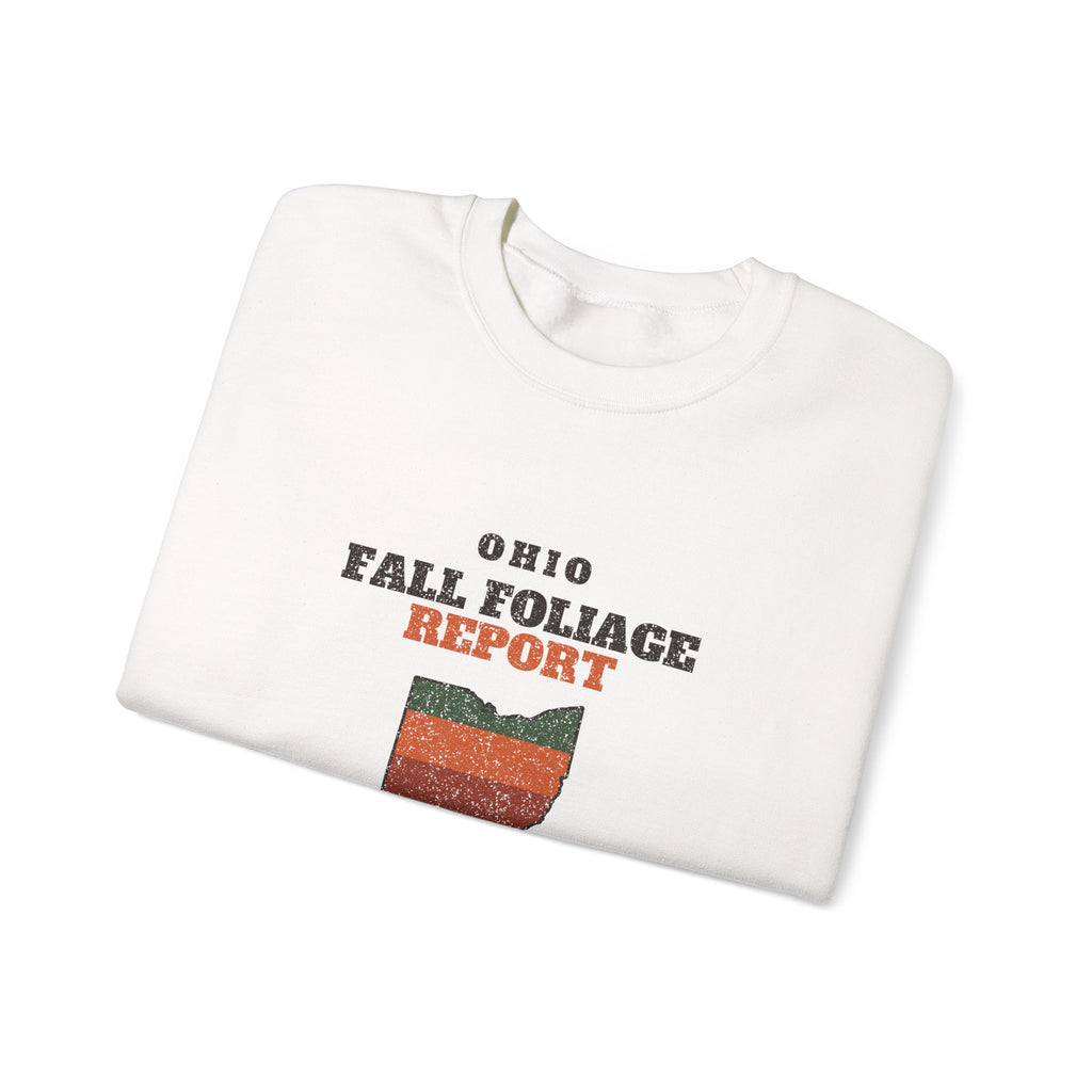 Ohio Fall Foliage Report Map Crewneck Sweatshirt