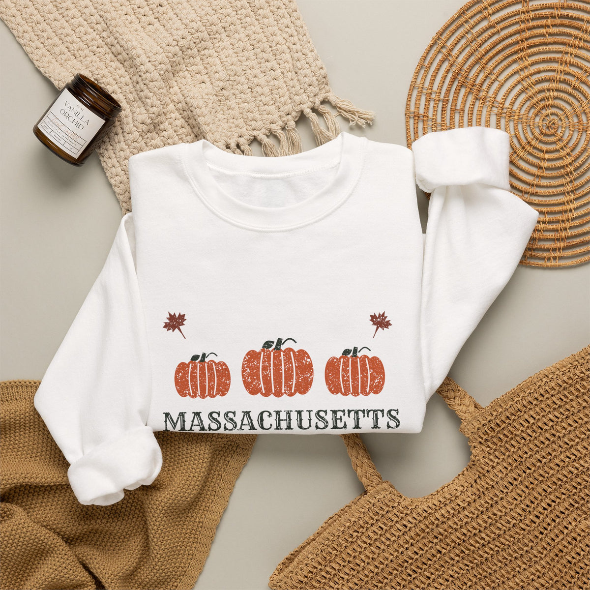 Massachusetts Pumpkin Patch Co. Retro Crewneck Sweatshirt