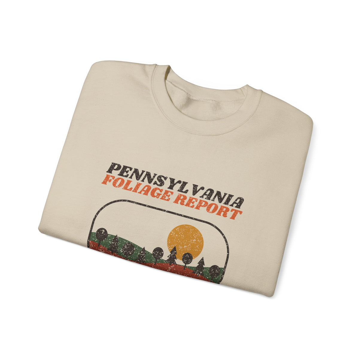 Pennsylvania Foliage Report Retro Landscape Crewneck Sweatshirt