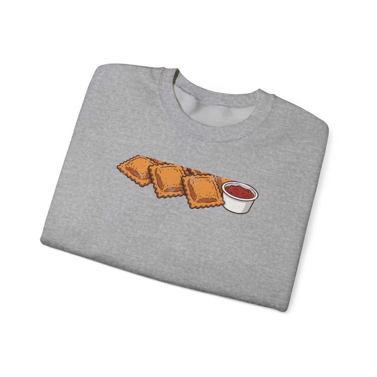 St Louis Toasted Ravioli Retro Food Illustration Crewneck Sweatshirt
