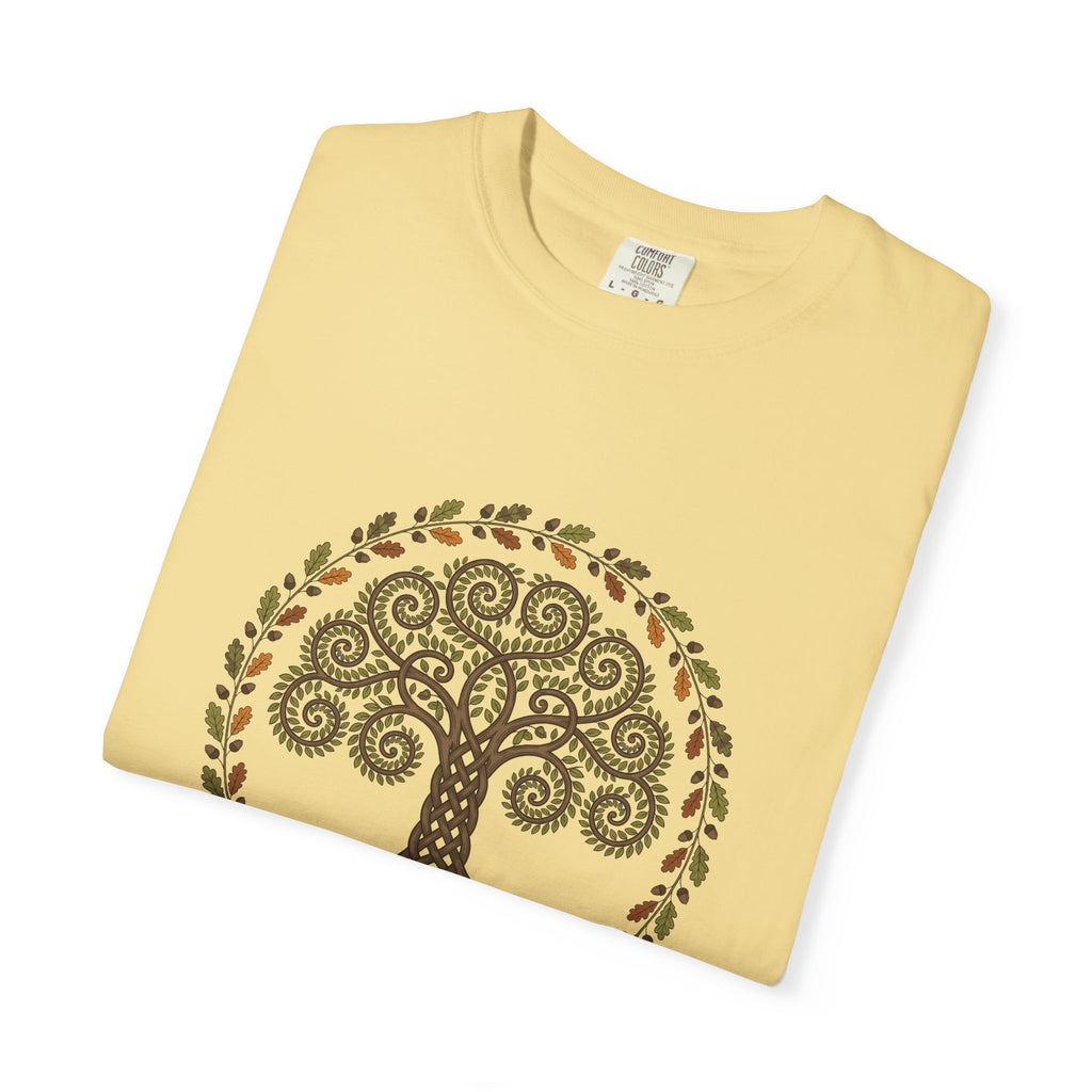 Celtic Tree of Life Autumn Oak Wreath T-Shirt