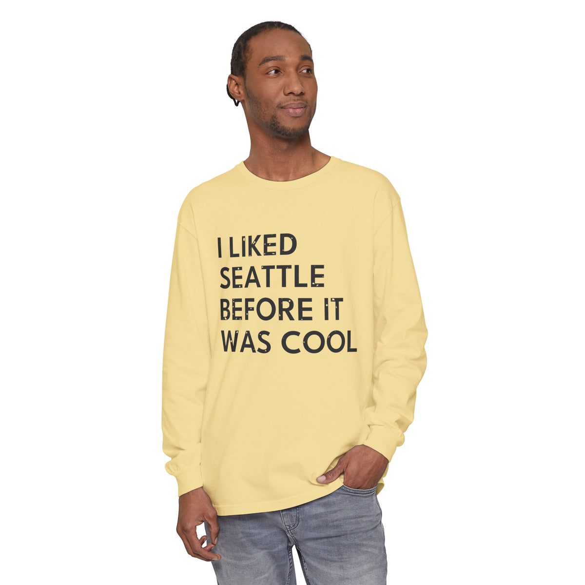 I Liked Seattle Before It Was Cool Retro Hometown Long Sleeve Tee