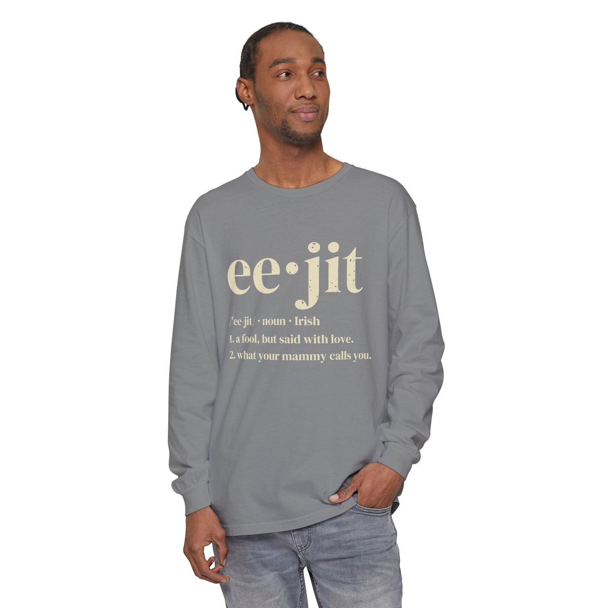 Eejit Irish Slang Dictionary Definition Long Sleeve Tee