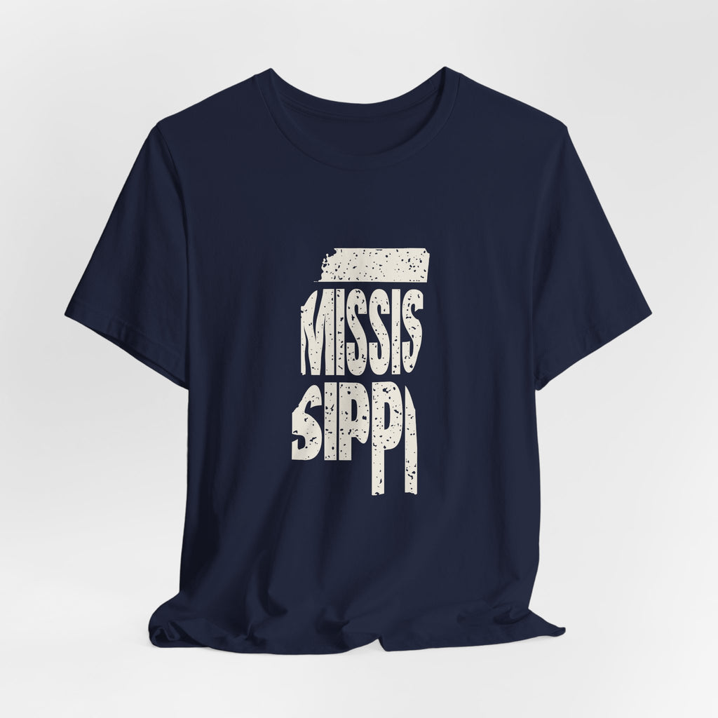 Mississippi Vintage Letters Map T-Shirt