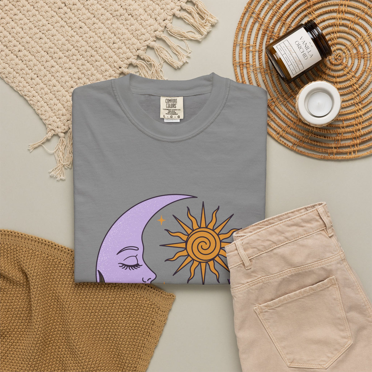 Thistle Moon Celestial Sun and Stars T-Shirt