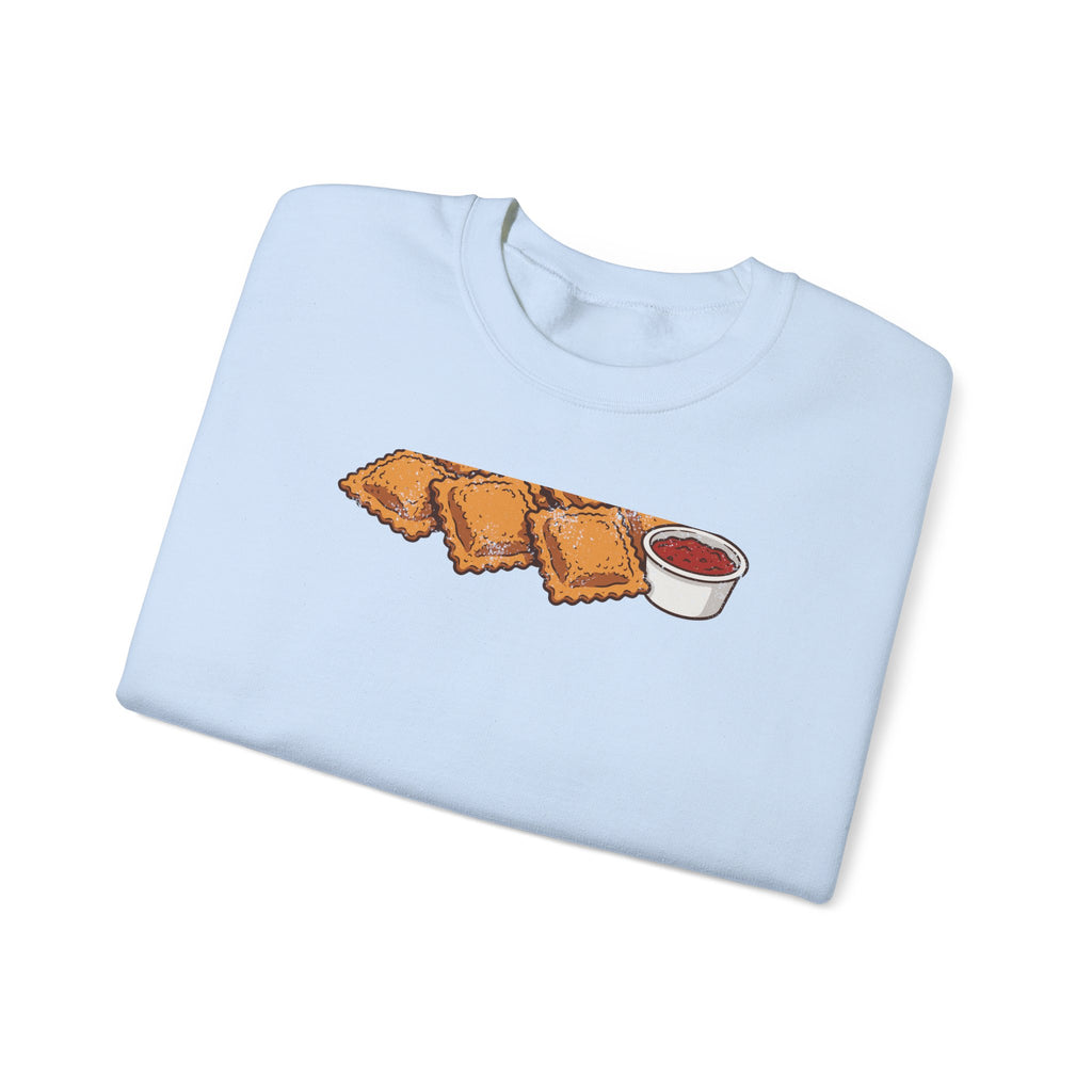 St Louis Toasted Ravioli Retro Food Illustration Crewneck Sweatshirt