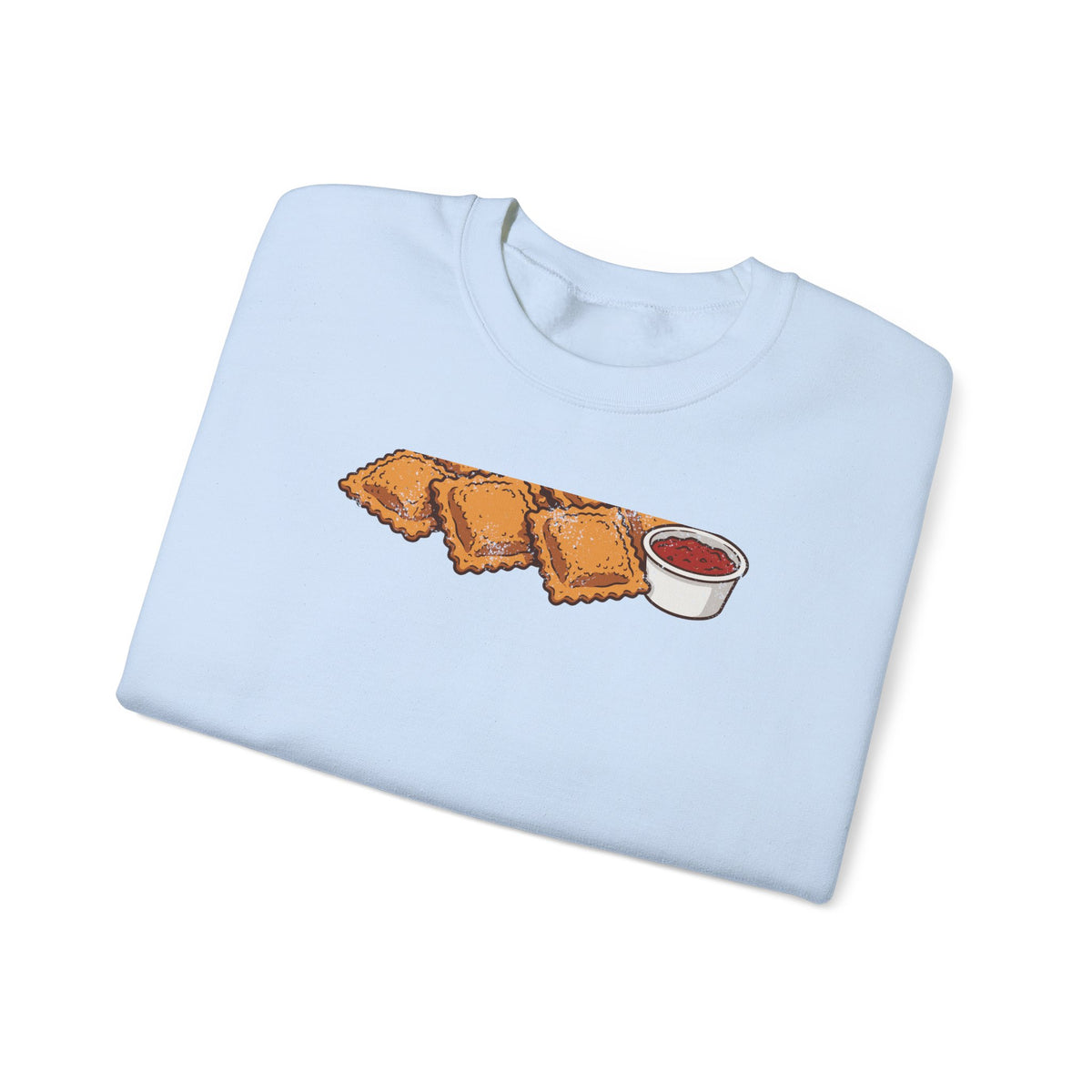 St Louis Toasted Ravioli Retro Food Illustration Crewneck Sweatshirt