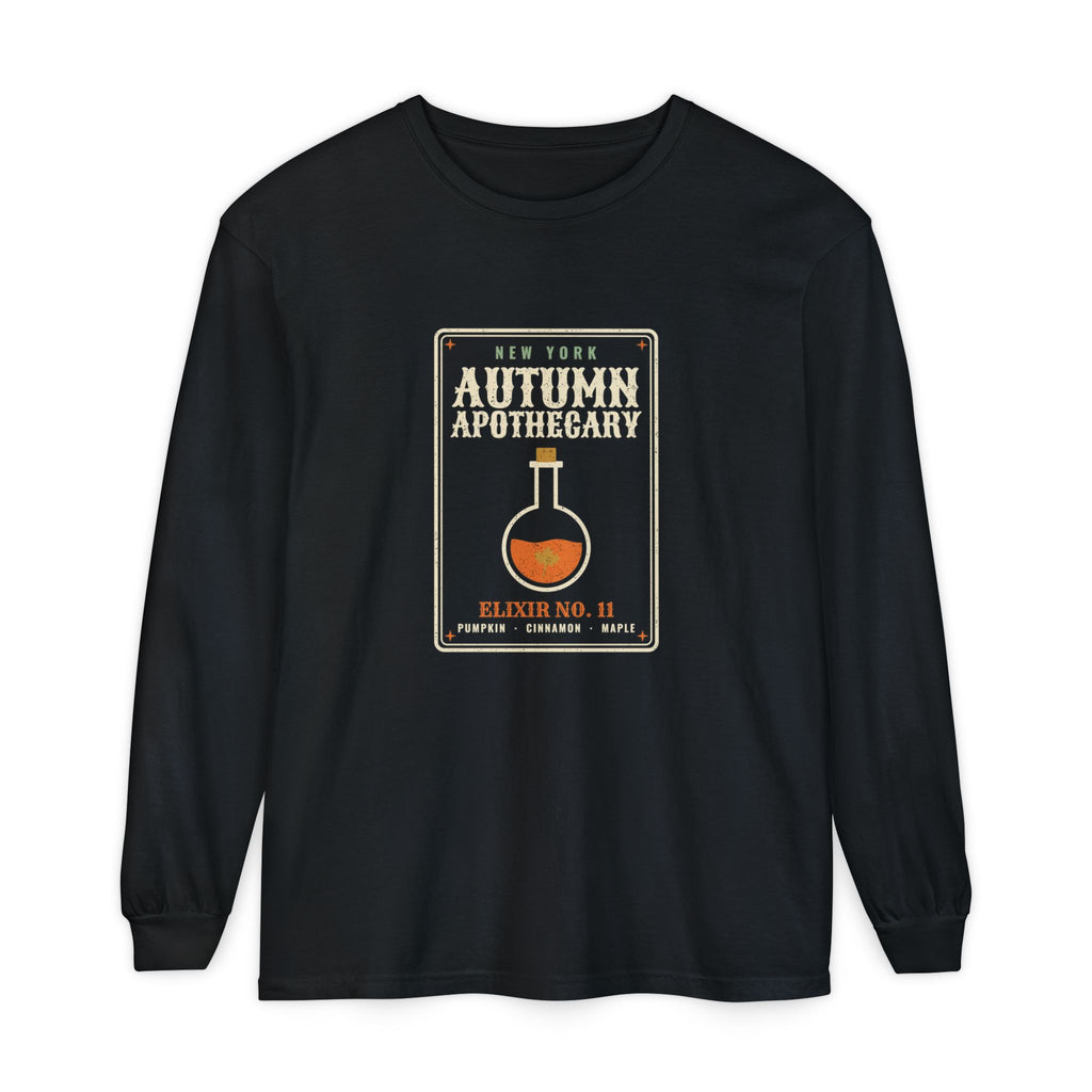 New York Autumn Apothecary Label Long Sleeve Tee