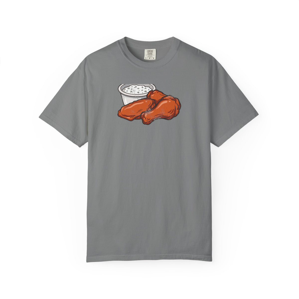 Buffalo Wings Blue Cheese Retro Food Illustration T-Shirt