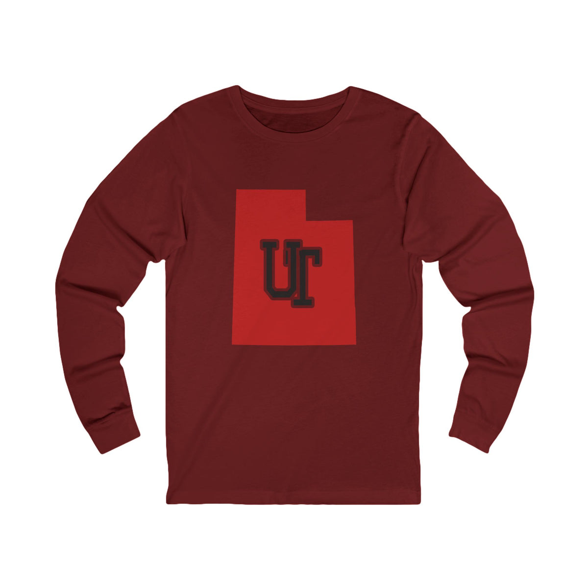 Utah Varsity Monogram Map Long Sleeve Tee