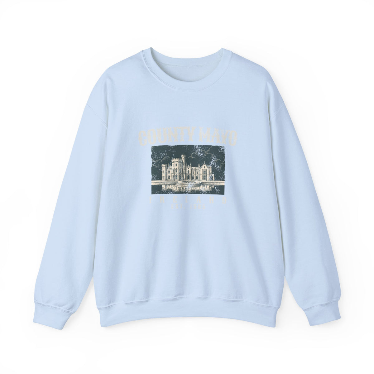 County Mayo Ireland Est 1585 Lakeside Castle Crewneck Sweatshirt