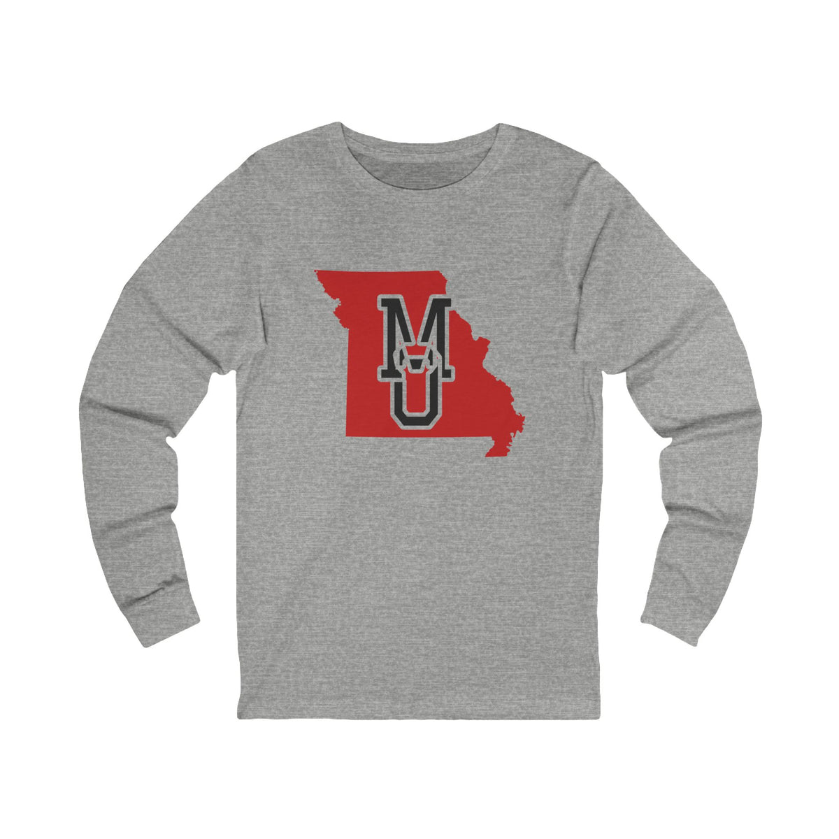 Missouri Varsity Monogram Map Long Sleeve Tee