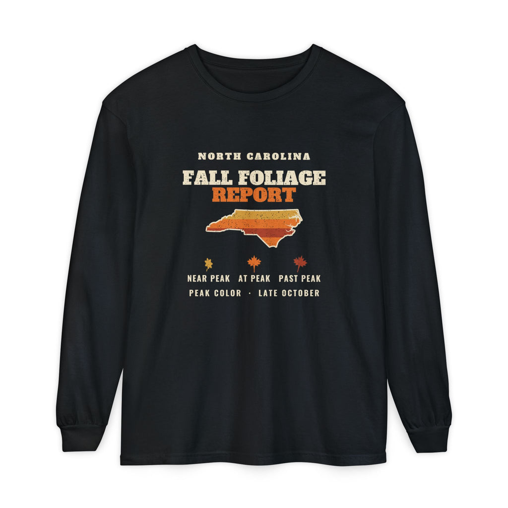 North Carolina Fall Foliage Report Map Long Sleeve Tee