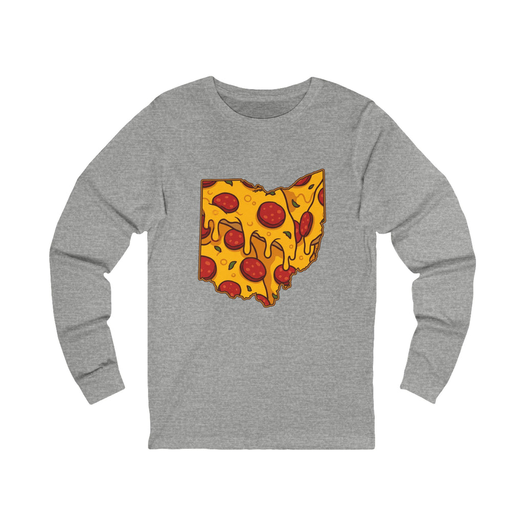 Ohio Pizza Map Long Sleeve Tee