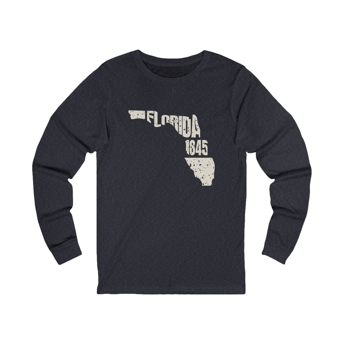 Florida Vintage Letters Map Long Sleeve Tee