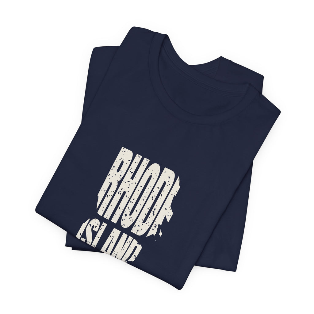 Rhode Island Vintage Letters Map T-Shirt