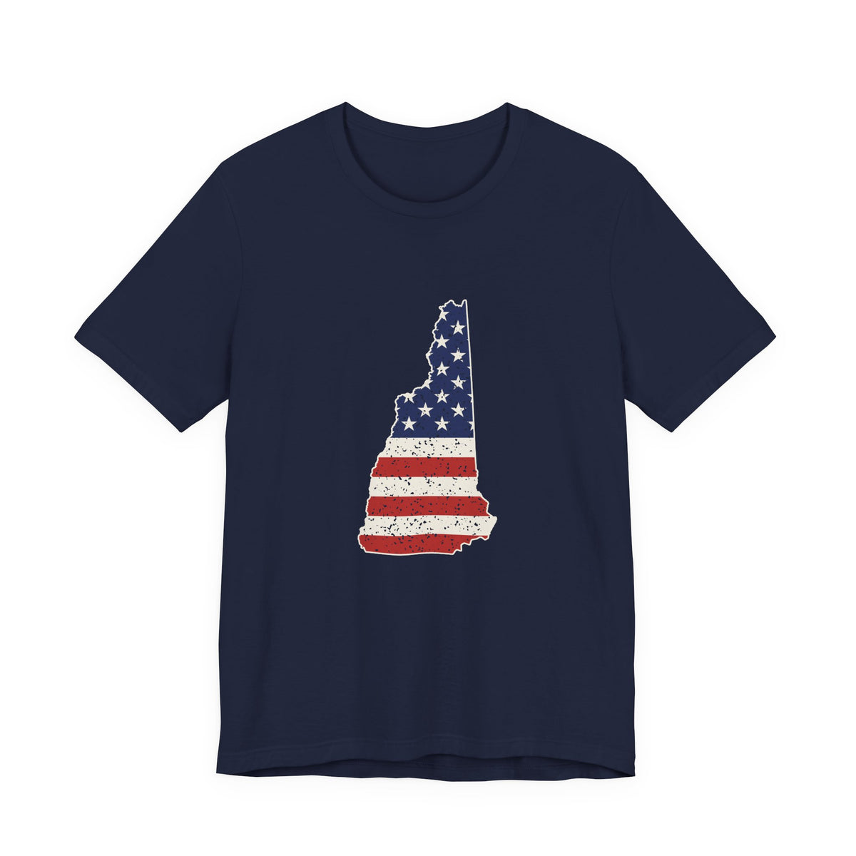 New Hampshire American Flag Map T-Shirt