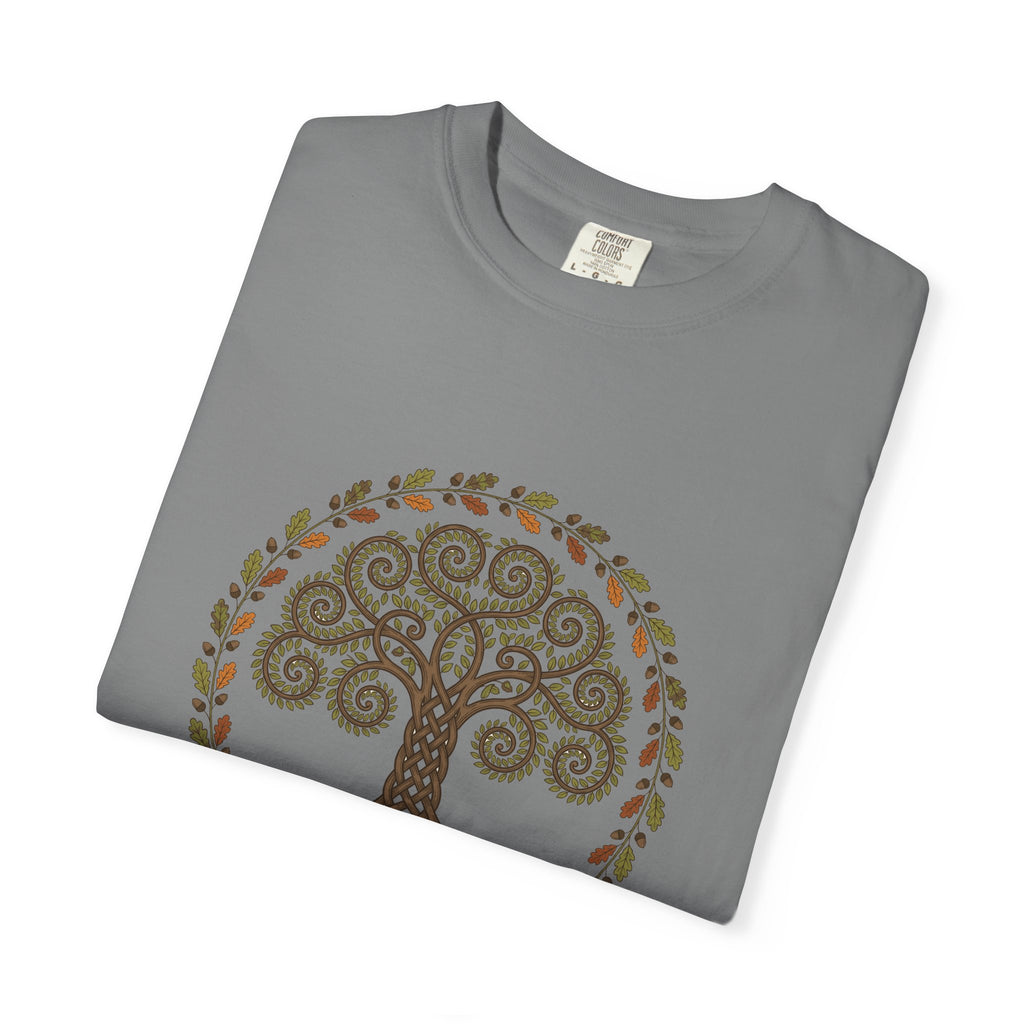 Celtic Tree of Life Autumn Oak Wreath T-Shirt