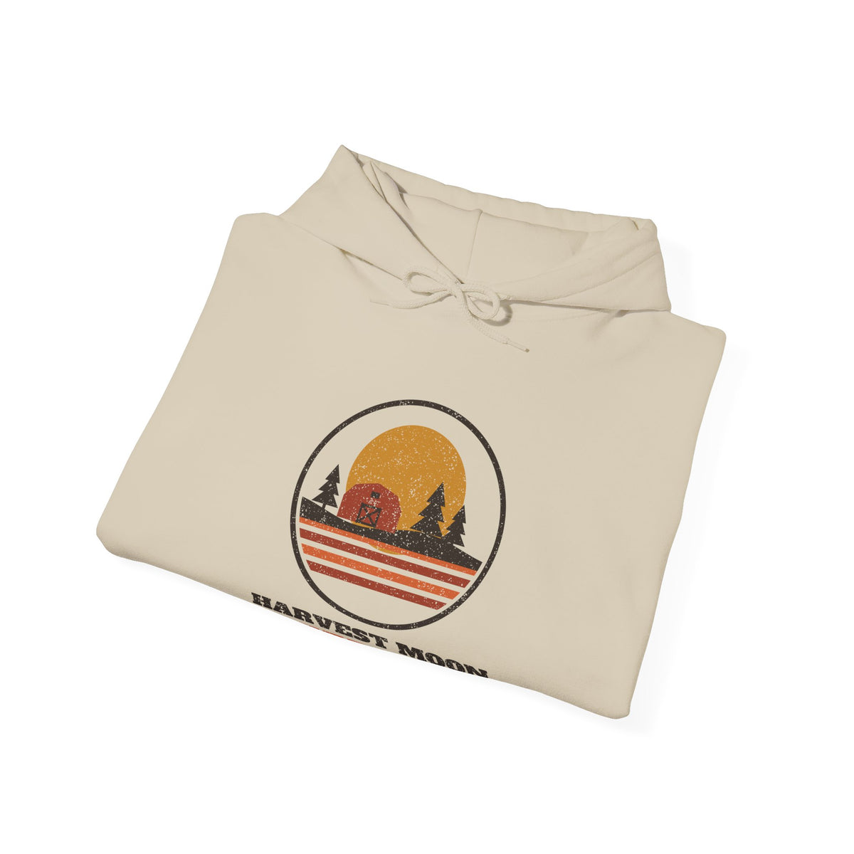 Harvest Moon Over Ohio Retro Badge Hoodie