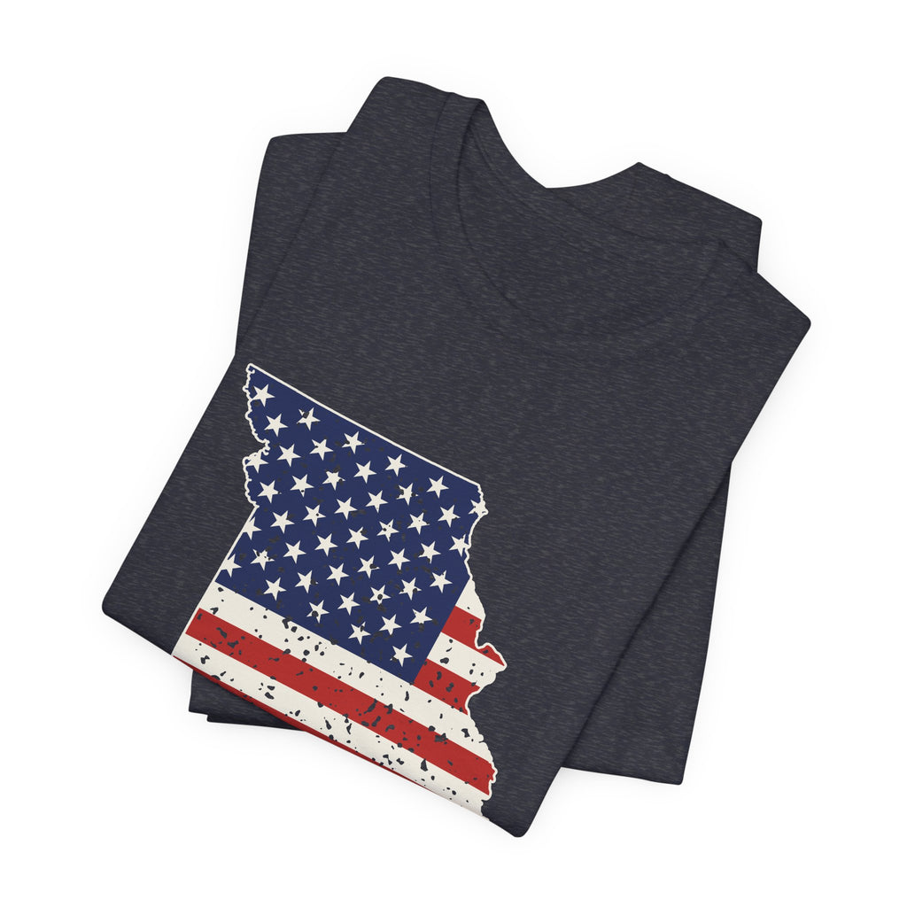 Missouri American Flag Map T-Shirt