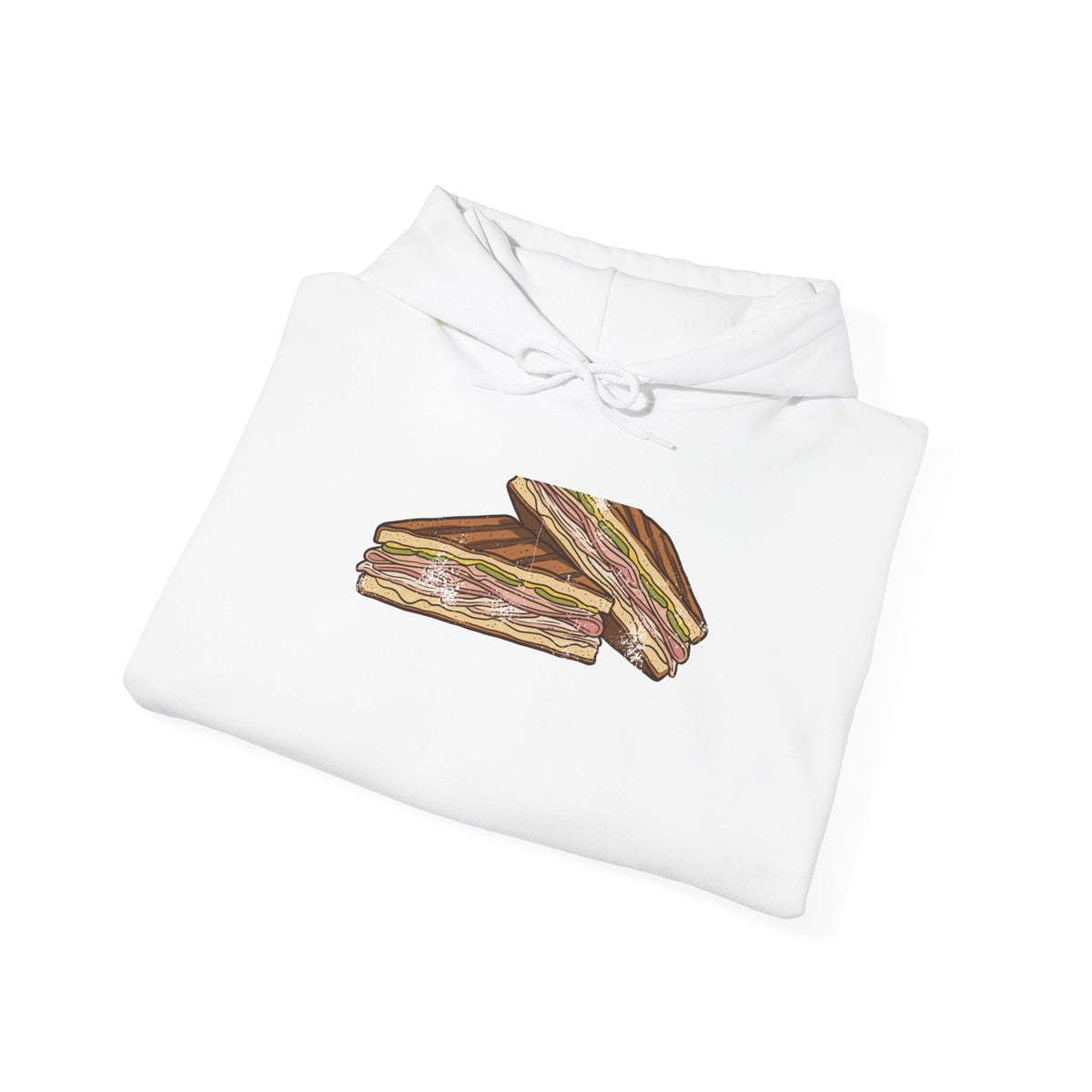 Tampa Cuban Sandwich Retro Food Illustration Hoodie