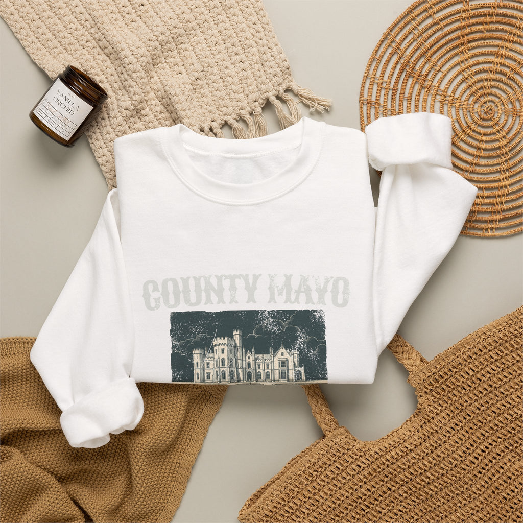 County Mayo Ireland Est 1585 Lakeside Castle Crewneck Sweatshirt