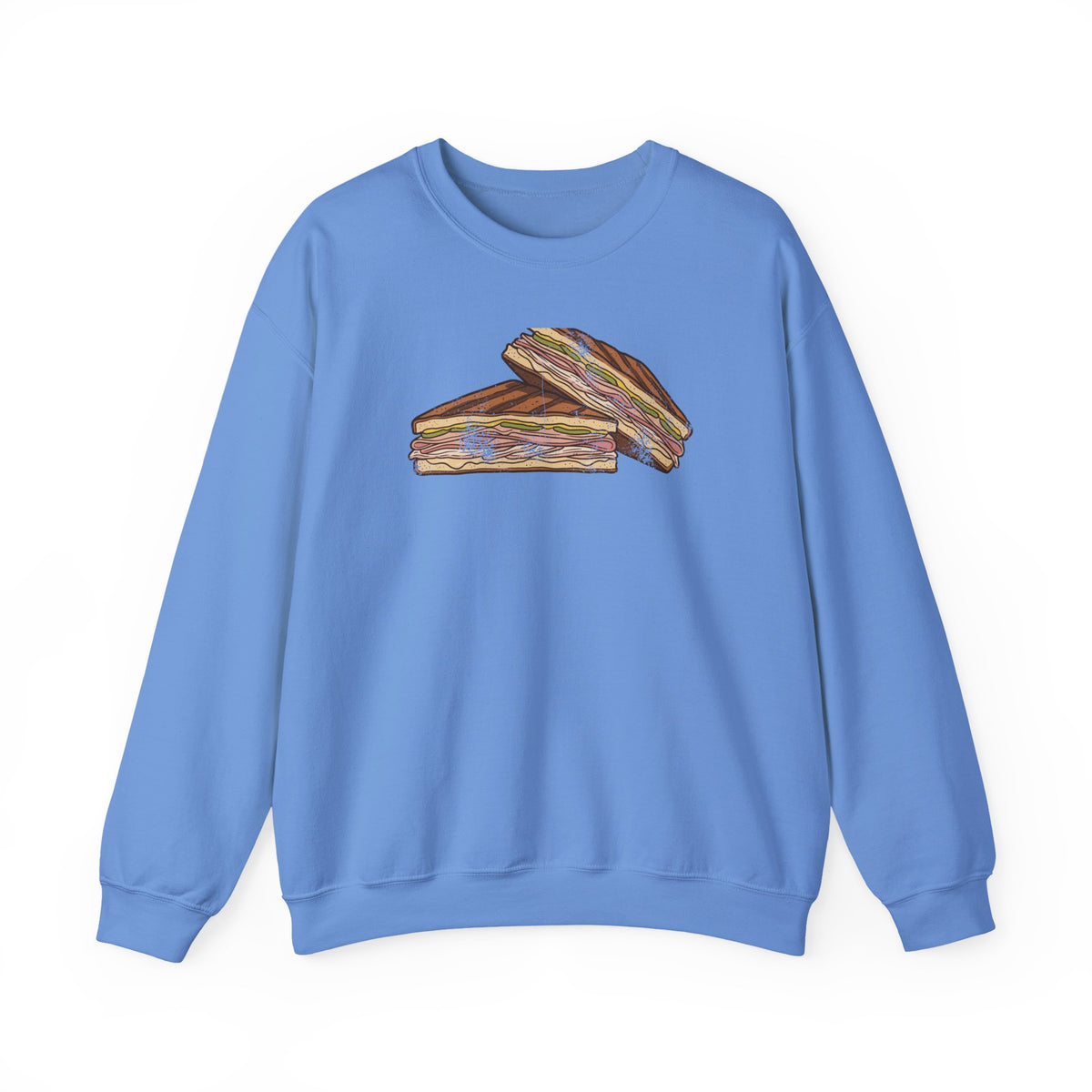 Tampa Cuban Sandwich Retro Food Illustration Crewneck Sweatshirt