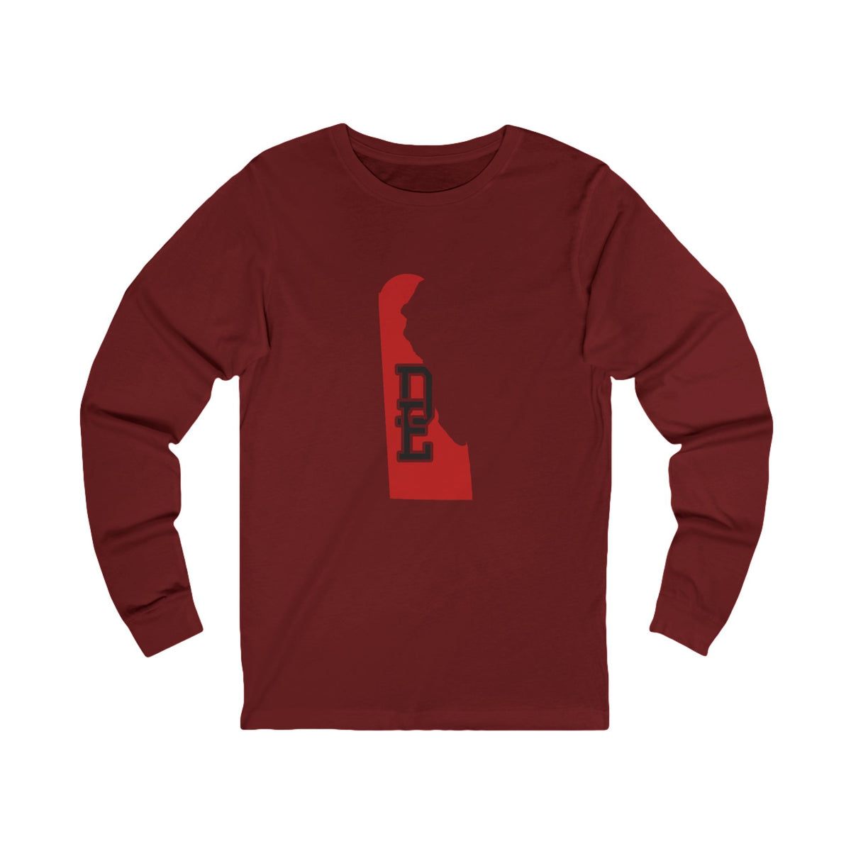 Delaware Varsity Monogram Map Long Sleeve Tee
