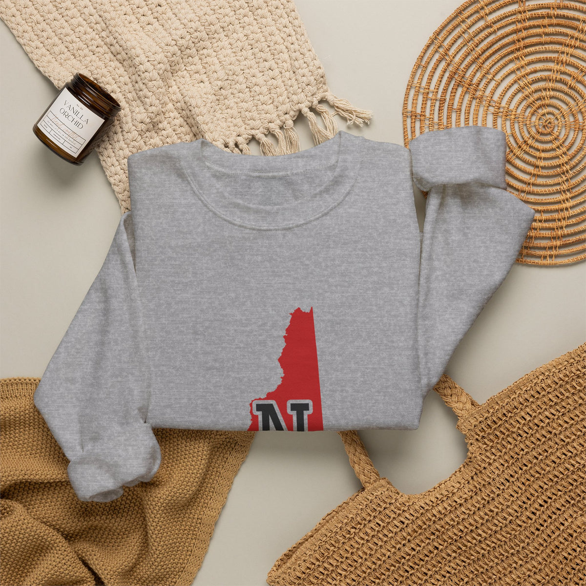 New Hampshire Varsity Monogram Map Crewneck Sweatshirt