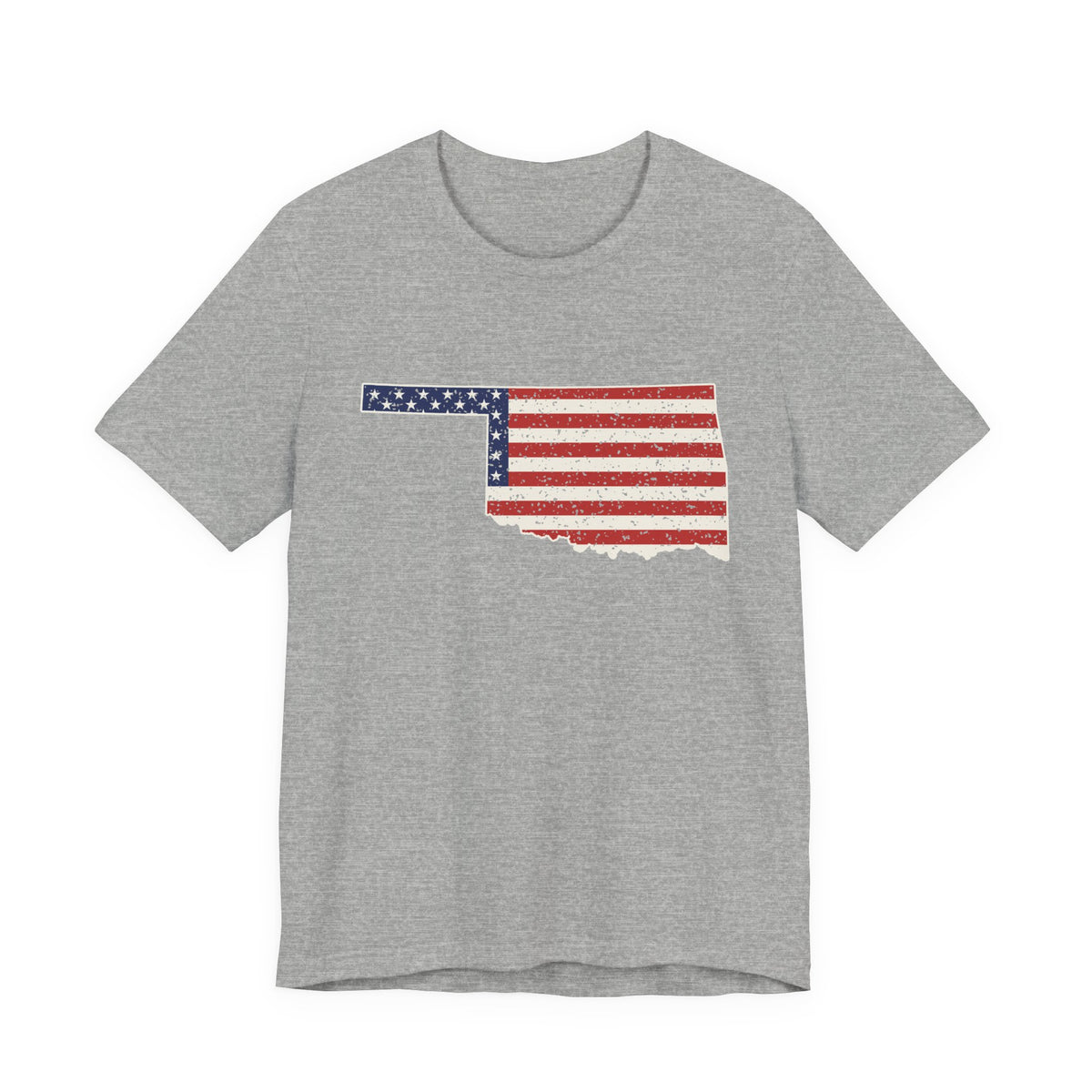 Oklahoma American Flag Map T-Shirt