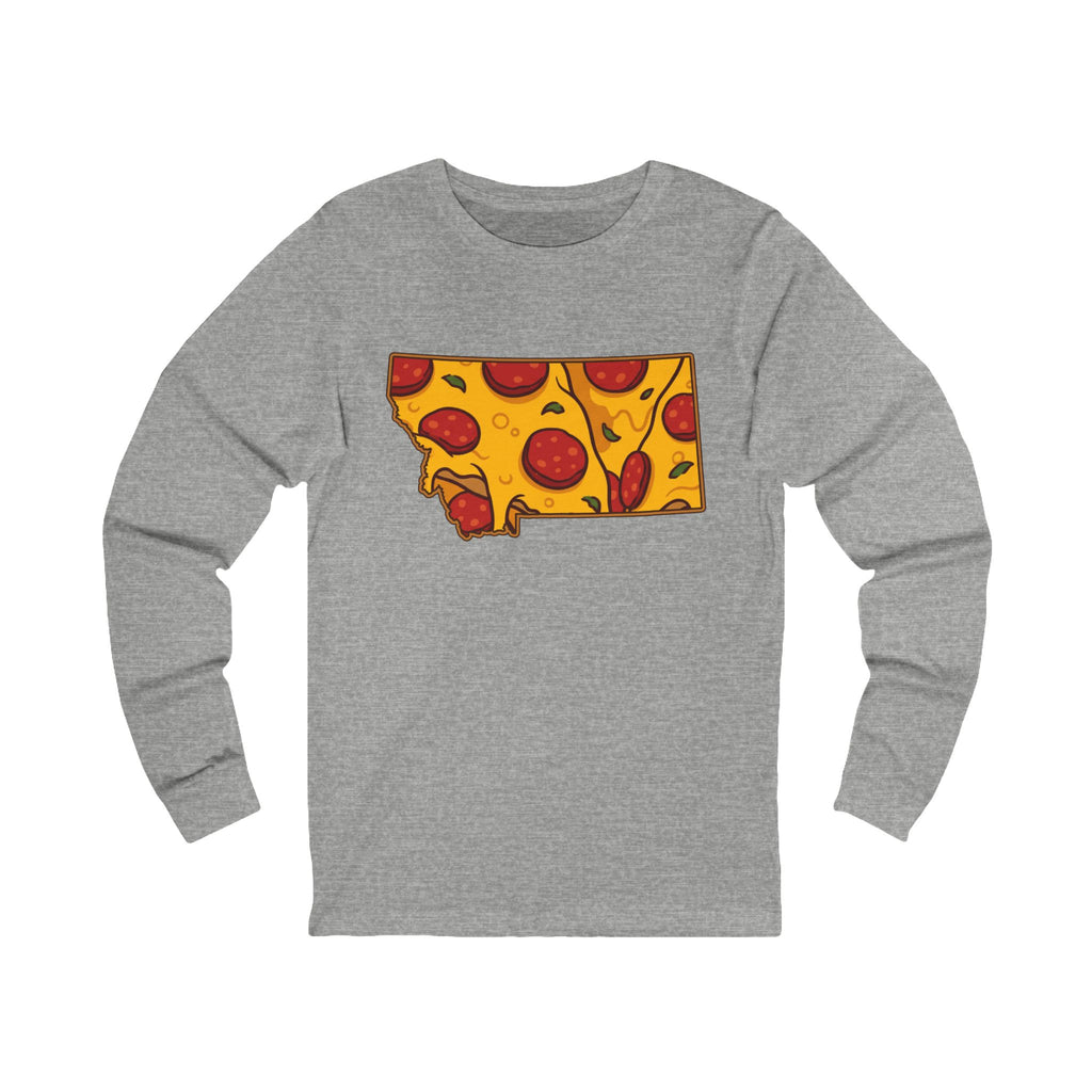 Montana Pizza Map Long Sleeve Tee