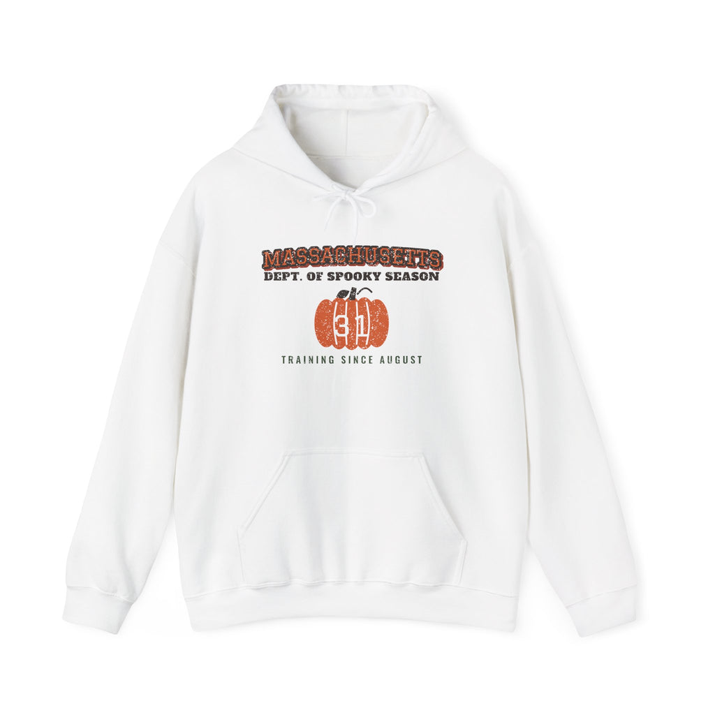 Massachusetts Dept. of Spooky Season Varsity Hoodie