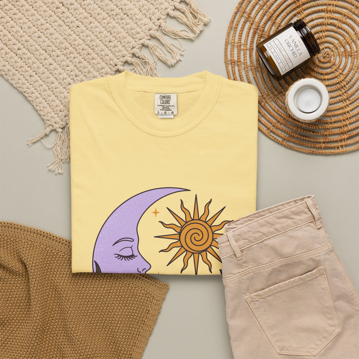 Thistle Moon Celestial Sun and Stars T-Shirt