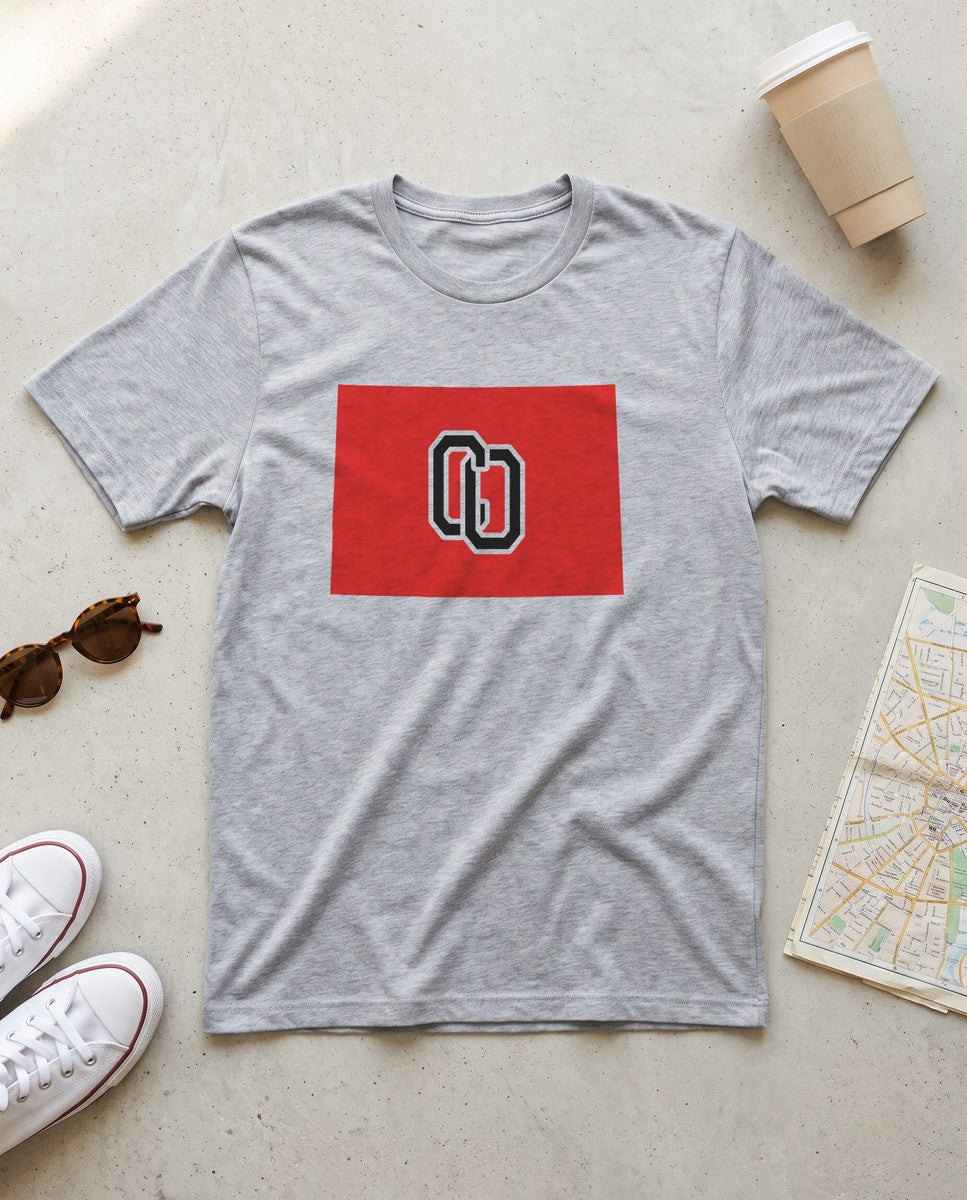 Colorado Varsity Monogram Map T-Shirt (photo)