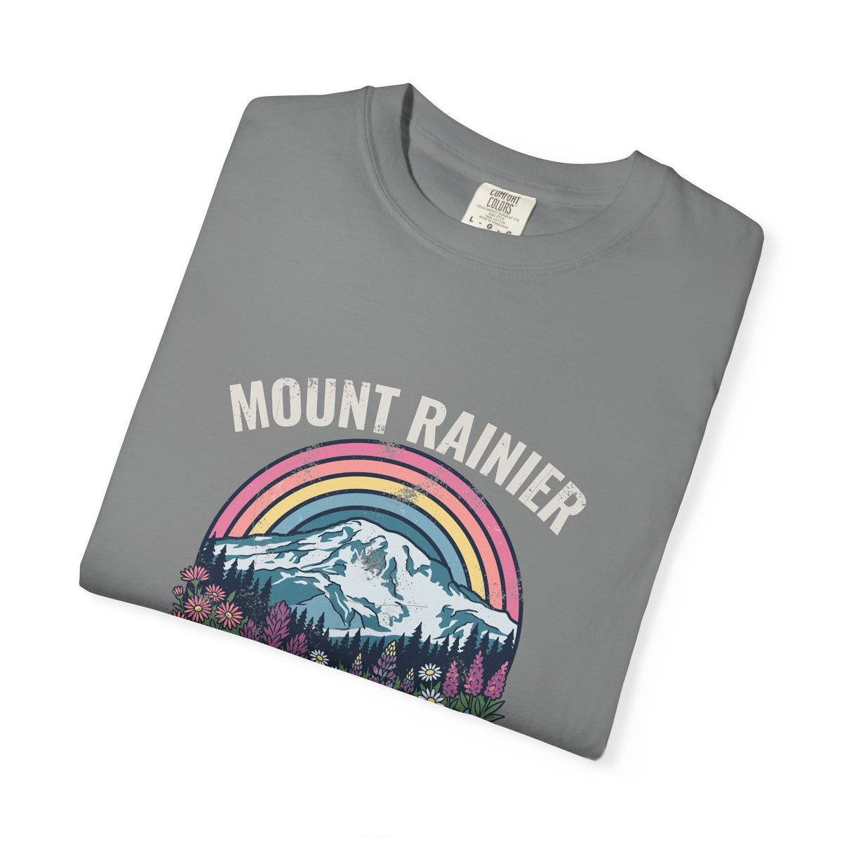 Mount Rainier National Park Wildflower Sunset T-Shirt
