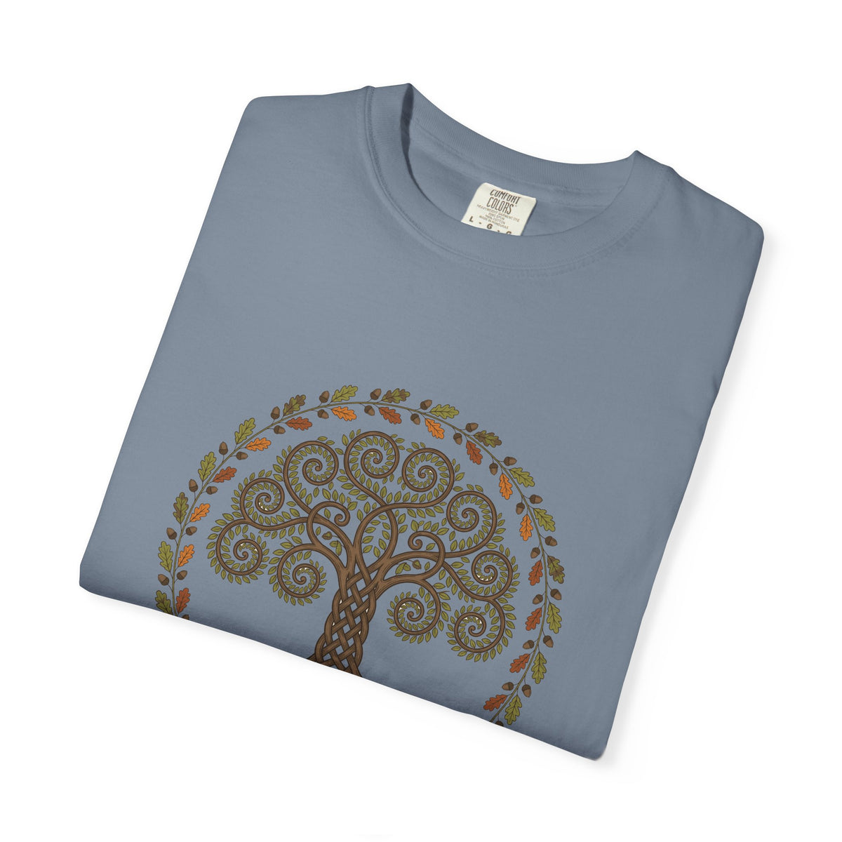 Celtic Tree of Life Autumn Oak Wreath T-Shirt