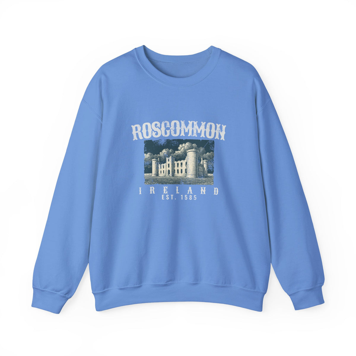 Roscommon Ireland Est 1585 Castle Ruins Crewneck Sweatshirt