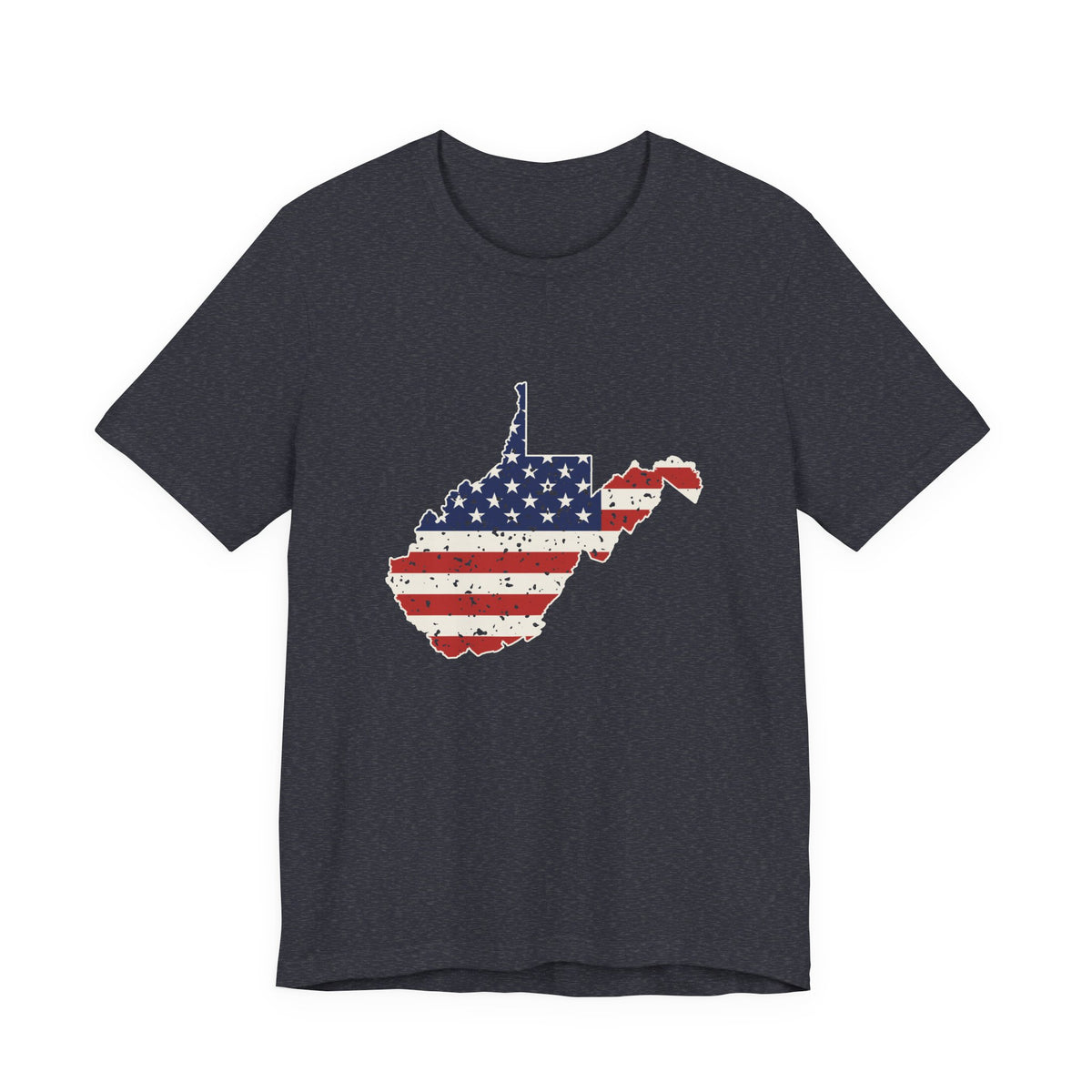 West Virginia American Flag Map T-Shirt