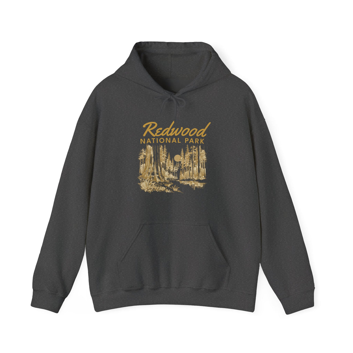 Redwood National Park Vintage Forest Sketch Hoodie